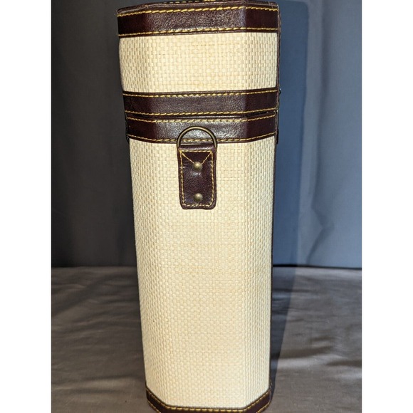 Picnic Time Bali Insulated Wine Case Tote Cooler Strap Leather - Picture 2 of 8